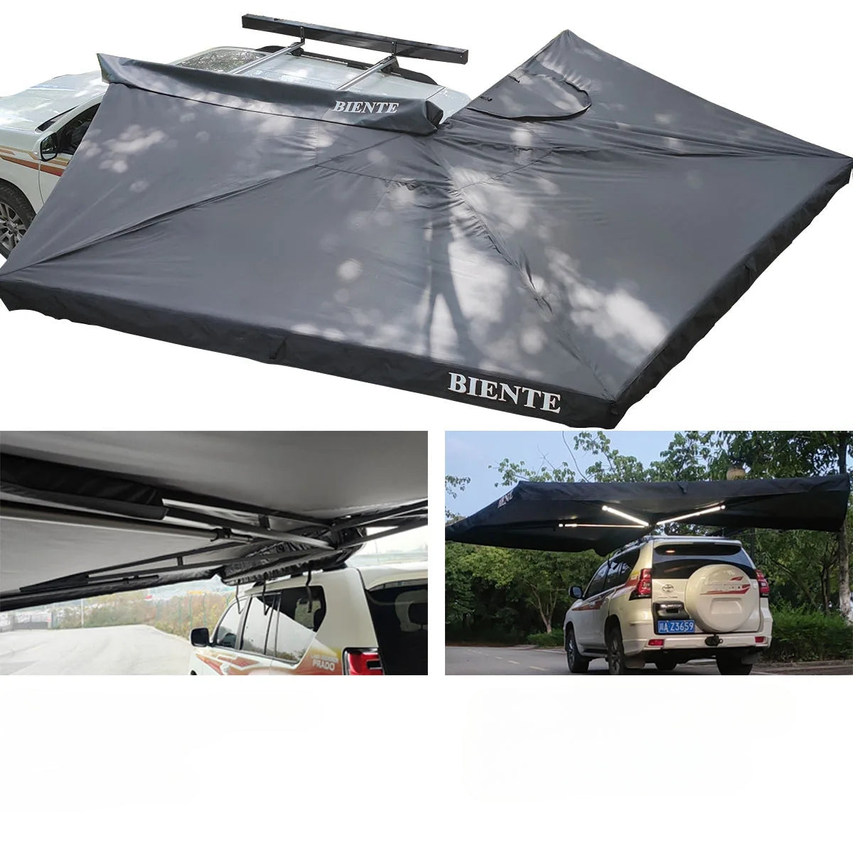 tente auvent pour voiture Auvent voiture latéral autoportant 270° pour camping en plein air