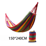 Hamac double en toile de coton avec sangles d’arbre pour extérieur et intérieur - Vignette | Tente Univers