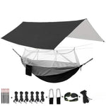 Hamac moustiquaire avec toit en tissu anti pluie - 260x140cm - Vignette | Tente Univers