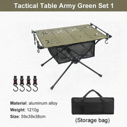Table de camping pliante multifonction pour randonnée et camping - 59x37x39cm
