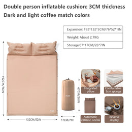 Matelas gonflable ultraléger modulable pour camping et randonnée - Simple/Double