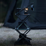 Table de camping noir multifonction - 3 étagères - Vignette | Tente Univers