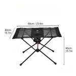 Table de camping pliante noir portable pour camping - 60x40x40cm - Vignette | Tente Univers
