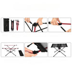 Table de camping pliante noir portable pour camping - 60x40x40cm - Vignette | Tente Univers