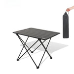 Table de camping pliante noir portable pour randonnée pêche et camping - Vignette | Tente Univers