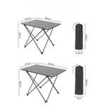 Table de camping pliante noir portable pour randonnée pêche et camping - Vignette | Tente Univers