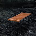 Table de camping pliante portable en bois pour camping - Vignette | Tente Univers