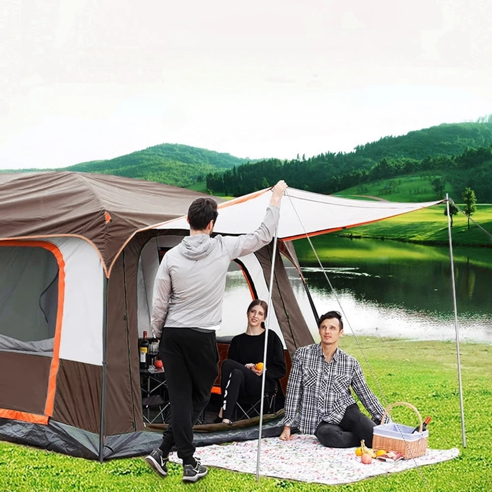 tente 4 places Tente 4 saisons avec auvent pour camping