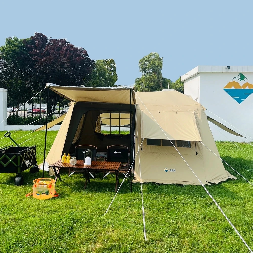 tentes deux places Tente de jardin à deux chambres avec auvent intégré