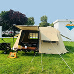 Tente de jardin à deux chambres avec auvent intégré - Vignette | Tente Univers