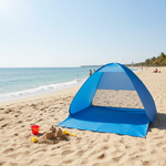 Tente de plage pare-soleil portable bleue - Vignette | Tente Univers