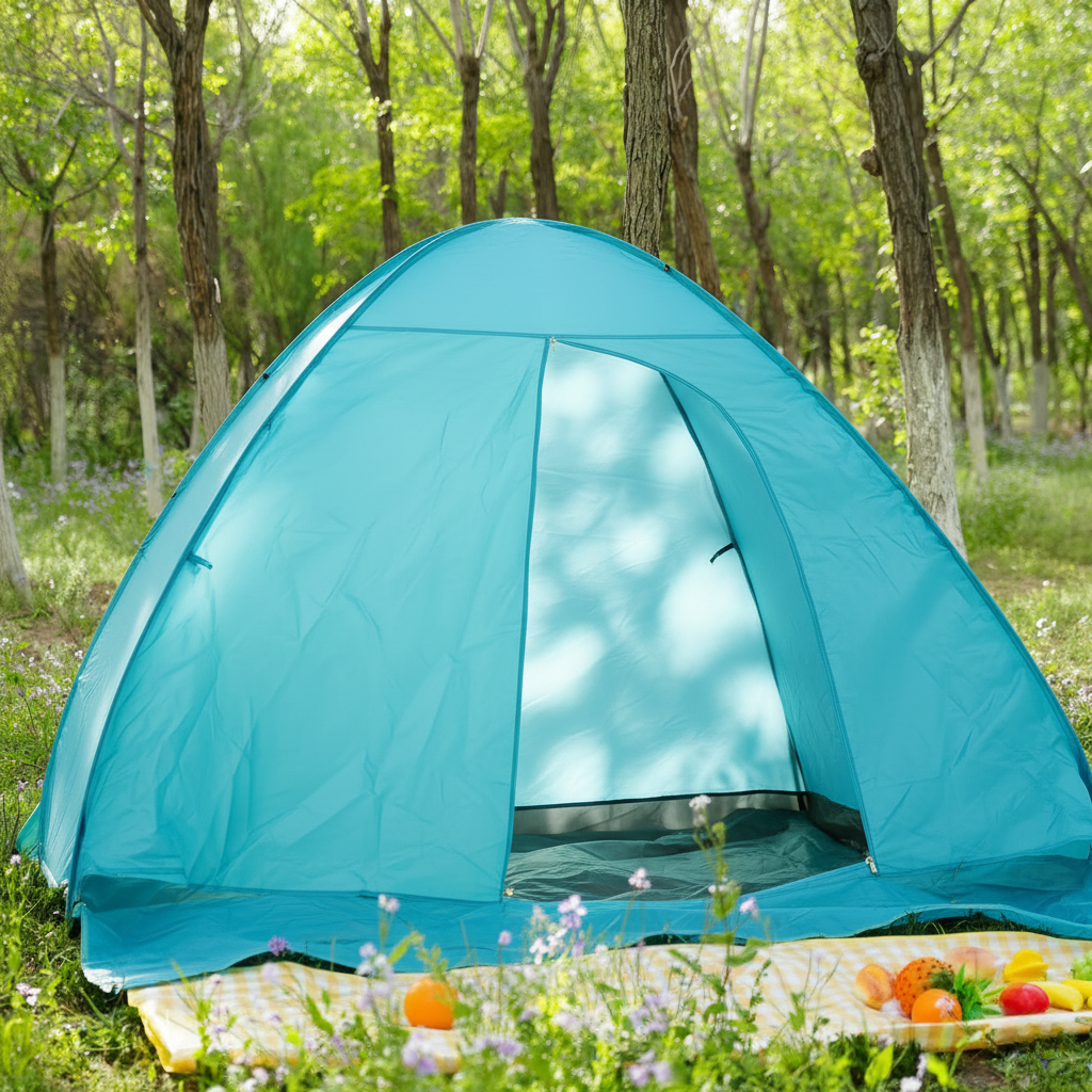 Tente de plage pare-soleil portable bleue