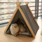 Tente pour chat et petit chien tipi avec lit d'hiver chaud et coussin