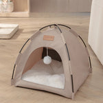 Tente pour chien pop up pliable et semi fermée confortable avec coussin chaud - Vignette | Tente Univers