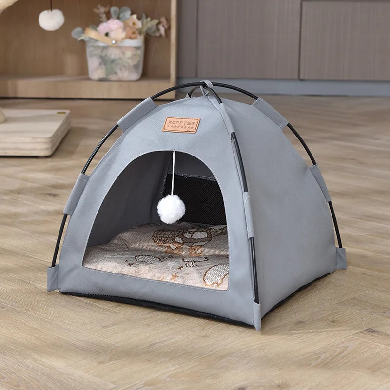 tente pour chien Tente pour chien pop up pliable et semi fermée confortable avec coussi
