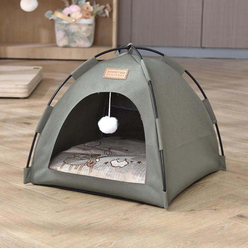 tente pour chien Tente pour chien pop up pliable et semi fermée confortable avec coussi