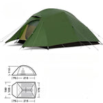 Tente trekking ultralégère double-couche en nylon - 3 places - Vignette | Tente Univers