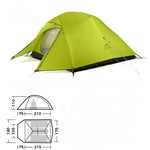 Tente trekking ultralégère double-couche en nylon - 3 places - Vignette | Tente Univers