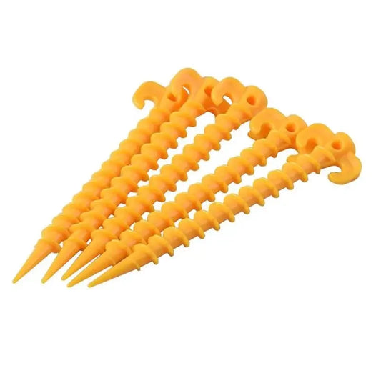 5 pièces - Sardine tente jaune en nylon pour tente de camping et jardin - 20cm