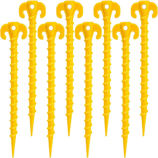 5 pièces - Sardine tente jaune en nylon pour tente de camping et jardin - 20cm