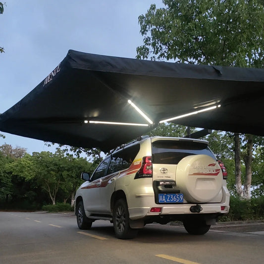 Auvent voiture latéral autoportant 270° pour camping en plein air
