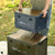 Bac de rangement pliable 30L avec couvercle en bois