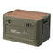 Bac de rangement pliable 30L avec couvercle en bois