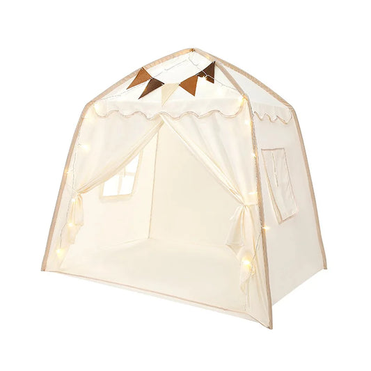 Tente enfant cabane intérieure blanc