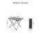 Table de camping pliante noir portable pour randonnée, pêche et camping - 40x35x29cm