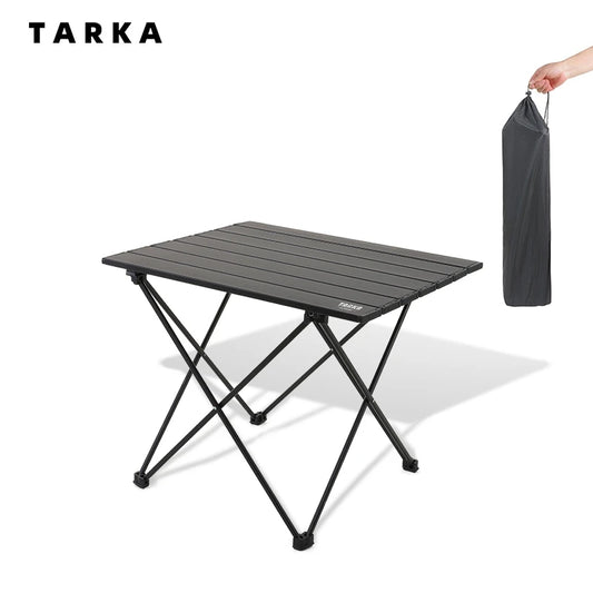 Table de camping pliante noir portable pour randonnée, pêche et camping - 40x35x29cm