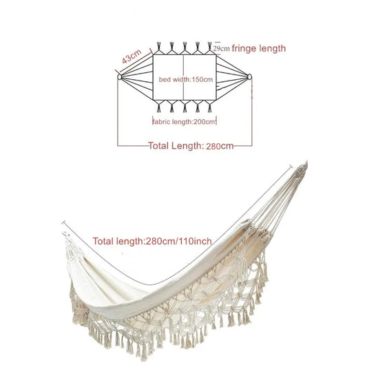 Hamac filet double élégant