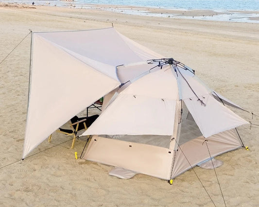 Tente de plage avec abri anti-UV