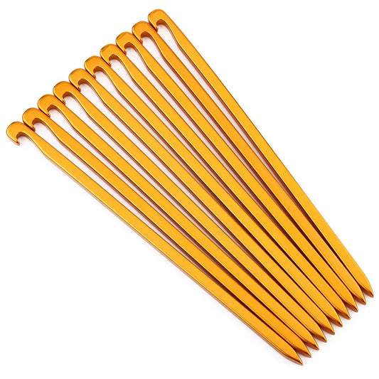 10 pièces - Sardine de tente robuste en alliage d'aluminium - 16cm