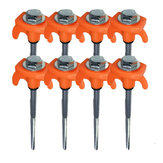 8 pièces - Sardine tente robuste avec filetage pour tente de camping et de jardin - 20/25cm