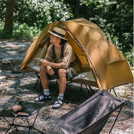 lit de camp tente Tente bivouac avec lit de camping