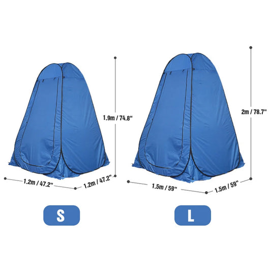 Tente de douche individuel pliable pour camping - Bleu/Vert militaire