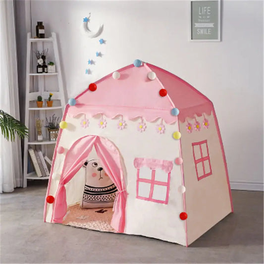 Tente enfant maison de princesse rose