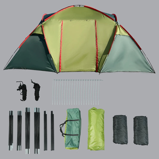Tente trekking familiale 4 saisons imperméable multi-pièces - 8 places