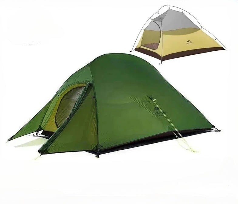 tente ultra légère 3 places trekking ultralégère double-couche en nylon Größe:M – Radhausbreite zwischen 1,60 und 1,80 m Zelttasche Aus 600D Oxford Right Angle TS 1/4