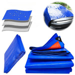 Toile de tente - bâche transparente en PE épais et imperméable - Bleue - Vignette | Tente Univers