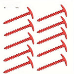 10 Pièces - Sardine tente vissables pour tente de camping et jardin - Rouge/Vert 14,5x7cm - Vignette | Tente Univers