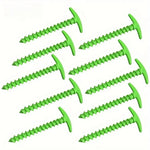 10 Pièces - Sardine tente vissables pour tente de camping et jardin - Rouge/Vert 14,5x7cm - Vignette | Tente Univers